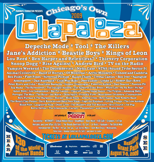 lollapaloozalineup2009