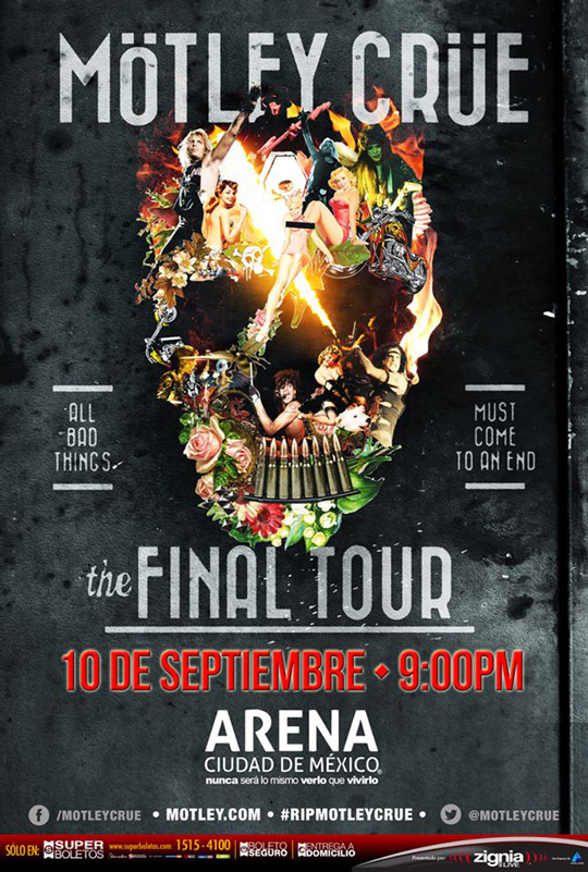 The Final Tour de Mötley Crüe en la Arena Ciudad de México y Monterrey