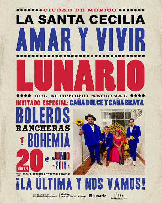 Boletos para La Santa Cecilia en el Lunario Me hace ruido