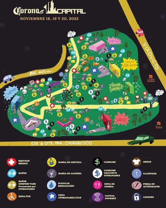 mapa corona capital 2022