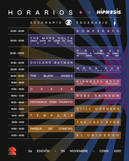 horarios hipnosis 2022