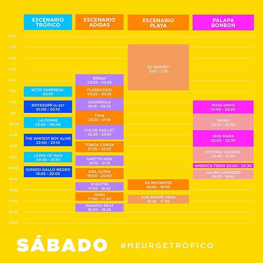 tropico sabado 2022