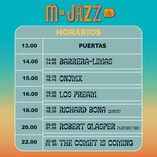 horarios festival m jazz