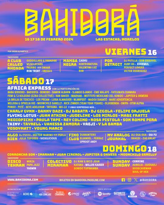 cartel por dia bahidora 2024