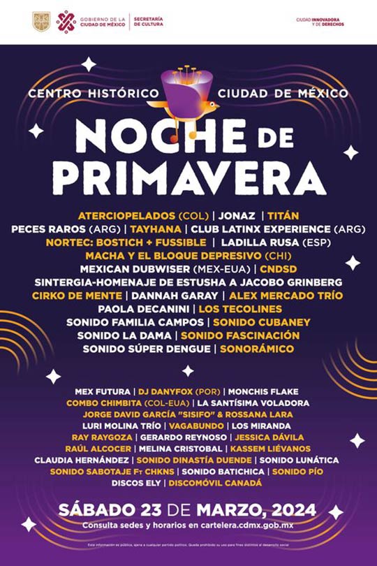 noche de primavera 2024 cdmx