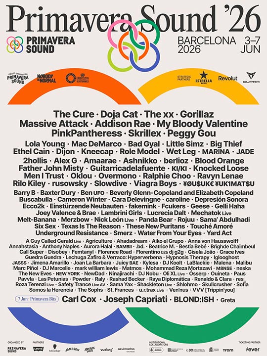 primavera sound barcelona 2026 cartel