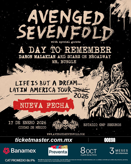 avenged sevenfold flyer