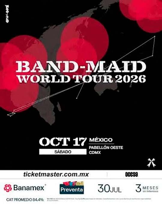 band maid mexico 2026 flyer
