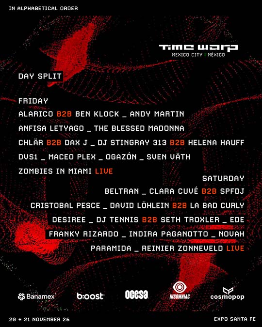 time warp mexico 2026 flyer