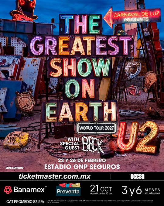 u2 greatest show on earth flyer